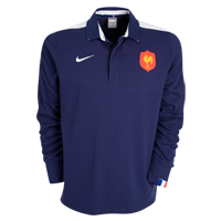 France Home Supporters Rugby Shirt - Long Sleeved.