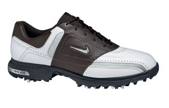 Nike Golf NIKE AIR TOUR SADDLE GOLF SHOES White/Metallic Silver-Baroque Brown / 11.0