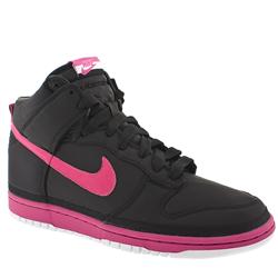 Male Dunk Hi Nylon Premium Nd Manmade Upper Fashion Trainers in Black and Pink