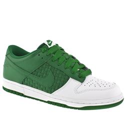 Nike Male Dunk Low Ii Leather Upper Fashion Trainers in White and Green