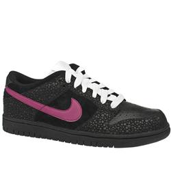 Male Dunk Low Ii Leather Upper in Black and Pink, Orange