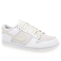 Male Dunk Low Ii Leather Upper in White and Beige