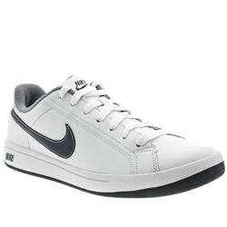 Nike Male Main Draw Leather Upper Fashion Large Sizes in White, White and Green