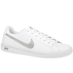 Nike Male Main Draw Leather Upper Fashion Trainers in White and Silver