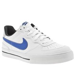 Male Sweet Ace 83 Leather Upper Fashion Trainers in White and Blue