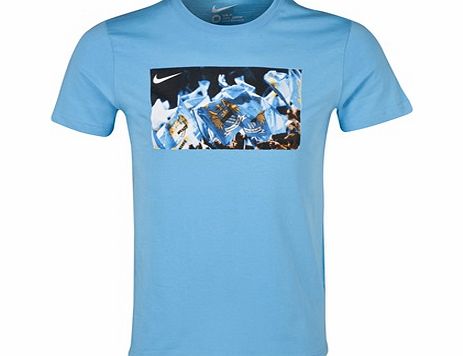 Manchester City Core Plus T-Shirt - Mens Blue