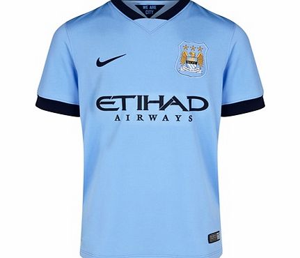 Manchester City Home Shirt 2014/15 - Kids Sky