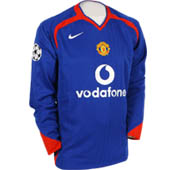 Manchester United Away Long Sleeve Champions League Shirt - 2005/07.