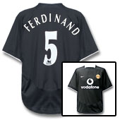 Manchester United Away Shirt 2003/05 - with Ferdinand 5 printing.