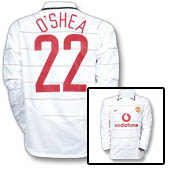 Manchester United European Shirt Long Sleeve 2003/05 - with OShea 22 printing.