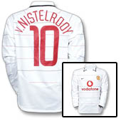 Manchester United European Shirt Long Sleeve 2003/05 - with V.Nistelrooy 10 printing.