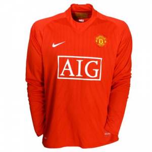 Nike Manchester United Home Shirt 2007/08 - Long