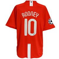 Manchester United Home Shirt 2007/09 with Rooney