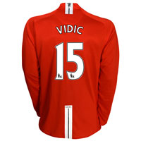Manchester United Home Shirt 2007/09 with Vidic