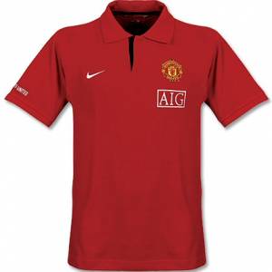 Nike Manchester United Polo Shirt-Red