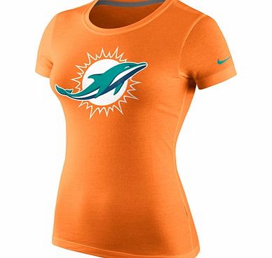 Miami Dolphins Logo Crew T-Shirt - Womens