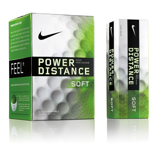 Nike Power Distance Soft Golf Balls Green 12