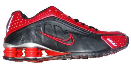 Shox R4 Black and Red Upper