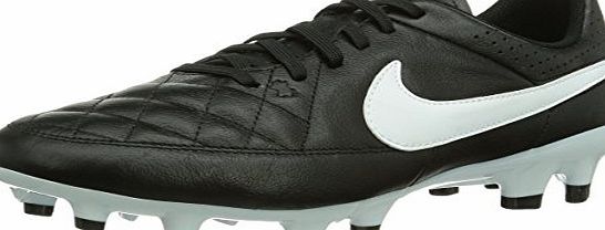Nike Tiempo Genio Leather Firm Ground, Mens Football Boots, Black/White, 7 UK