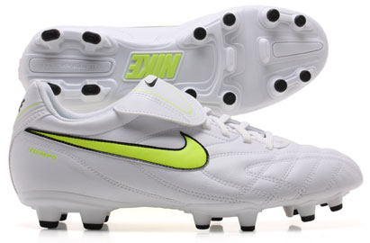 Nike Tiempo Natural III FG Football Boots White/Volt
