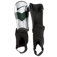 Tiempo Shield II Shinpad - Silver/Pro Green