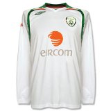 Umbro Republic of Ireland Away Long Sleeve Jersey 2007 - 2008- X-Large
