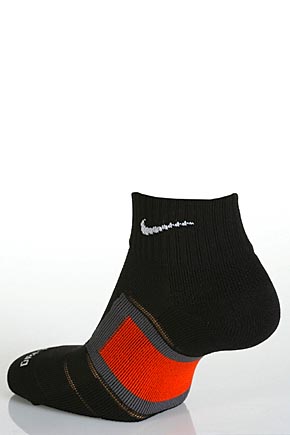 Unisex 1 Pair Nike Run Long Cushioned Quarter Length Sock With Ergonomic Fit And Arch Support In 2 C