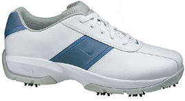nike Womens SP-3 Saddle Golf Shoe White/Cadet Blue