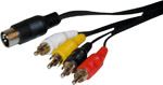 Nikkai Connect! 5-Pin A DIN Plug to Four Phono Plugs ( 5pin
