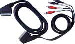 SCART Plug to SCART Plug Plus 4 Phono Plugs (