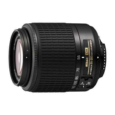 Nikon 55-200mm f4.5-5.6 G AF-S DX Black Lens