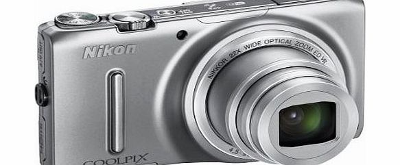 Nikon Coolpix S9500 Camera Silver 18.1MP 22xZoom 3.0OLED FHD 25mm Wide Lens Wifi