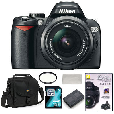 Nikon D60 Digital SLR with 18-55mm VR Lens -