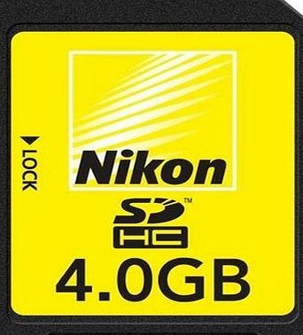 Nikon Memory Card - SDHC - 4GB - Class 4
