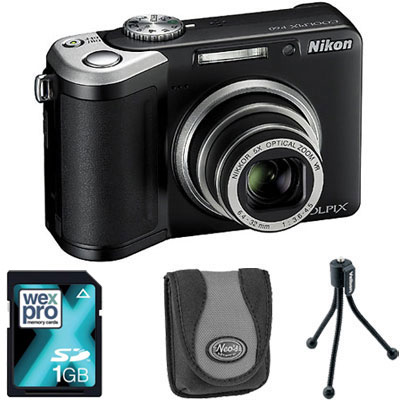 Nikon P60 Black Compact Camera with Bag, 1GB SD