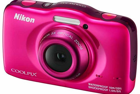Nikon S32 13MP Tough Camera - Pink