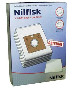 Nilfisk Synthetic Pack of 5 Vacuum Cleaner Dust