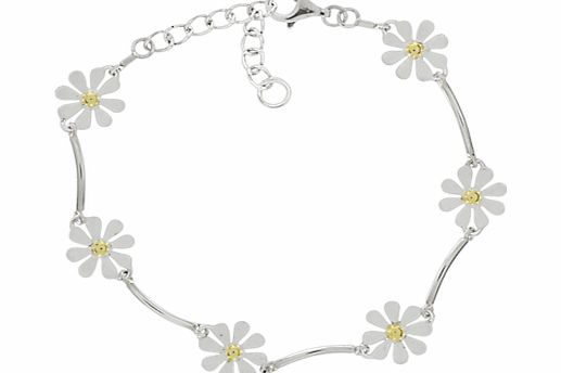 Nina B Flower Sterling Silver And Gold Plated