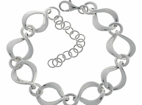 Sterling Silver Twisted Open Link Bracelet