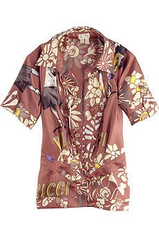 Nina Ricci Multi-print silk blouse