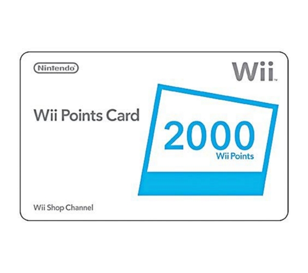 Official Nintendo Points Card - 2000 (For Wii &