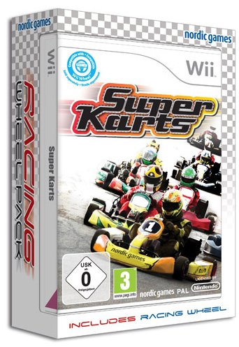 NINTENDO Super Karts Bundle with Racing Wheel Wii