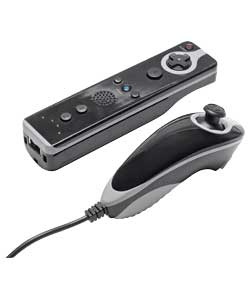 Wii Compatible Remote with Nunchuk - Black