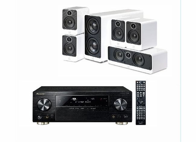 Nintronics Pioneer VSX-923 Intergrated Amplifier   Q Acoustics Q2000i Cinema Pack Black amp; Gloss White