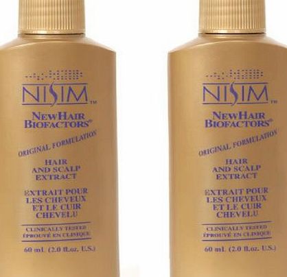 Nisim Hair Loss Treatment for Hair Growth Hair Loss - Stimulating Extract 60ml X2 (Thinning hair)