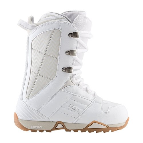 Nitro Ladies Nitro Barrage Snowboard Boots White / Gold / Gum