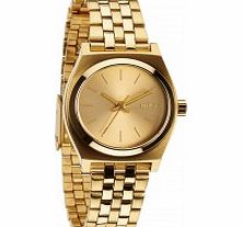 Nixon Ladies Small Time Teller All Gold Watch