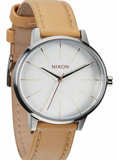 Mens Nixon Kensington Leather Watch - Natural /