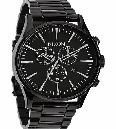 Nixon Mens Nixon Sentry Chrono Watch - All Black