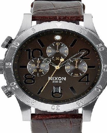 Nixon Mens Nixon The 48-20 Chrono Leather Watch -